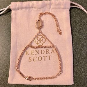 EUC Kendra Scott Toby Hand Chain Rose Gold/Brown MOP